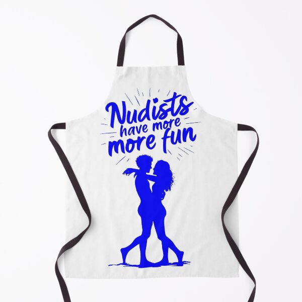 Item preview, Nudists Have More Fun - Unique Bright - Blue White designed and sold by JLEmporium.