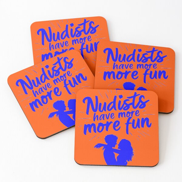 Item preview, Nudists Have More Fun - Unique Bright - Blue Orange designed and sold by JLEmporium.