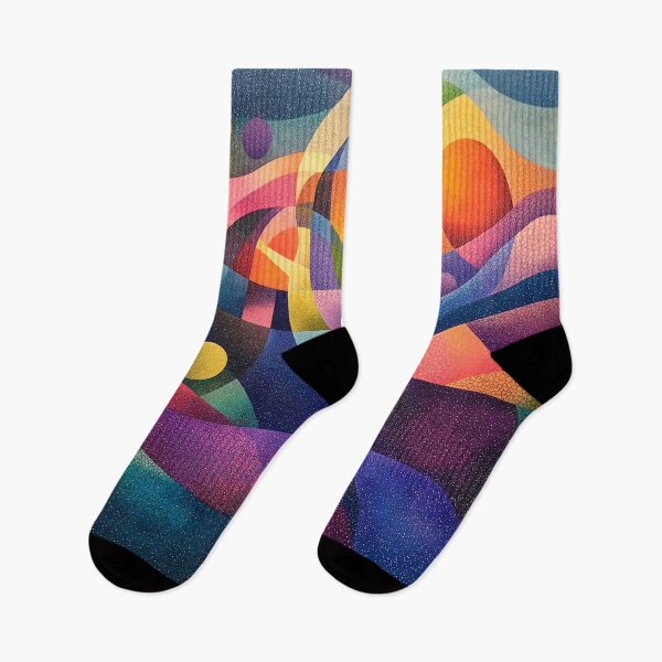 Item preview, Planets and stars represented as geometric shapes in an abstract modern pattern Design designed and sold by HEMRO.