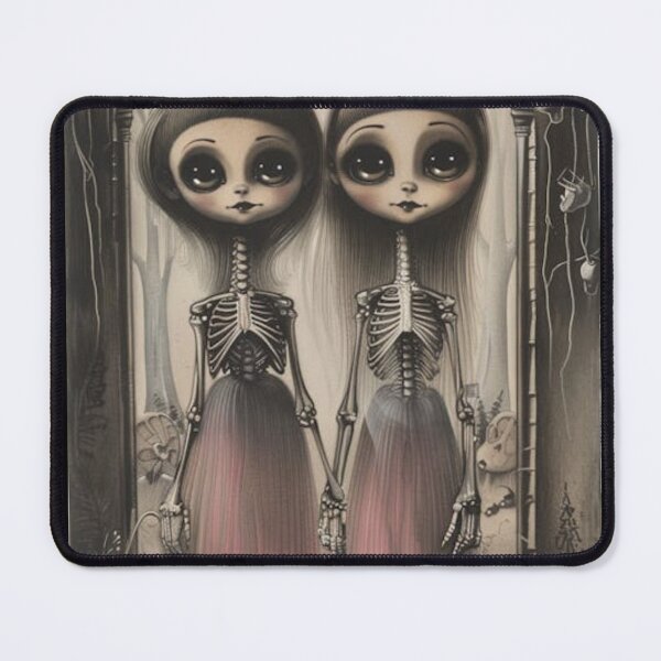 Item preview, Skeleton Sisters in a Twilight Garden designed and sold by ByMosia.