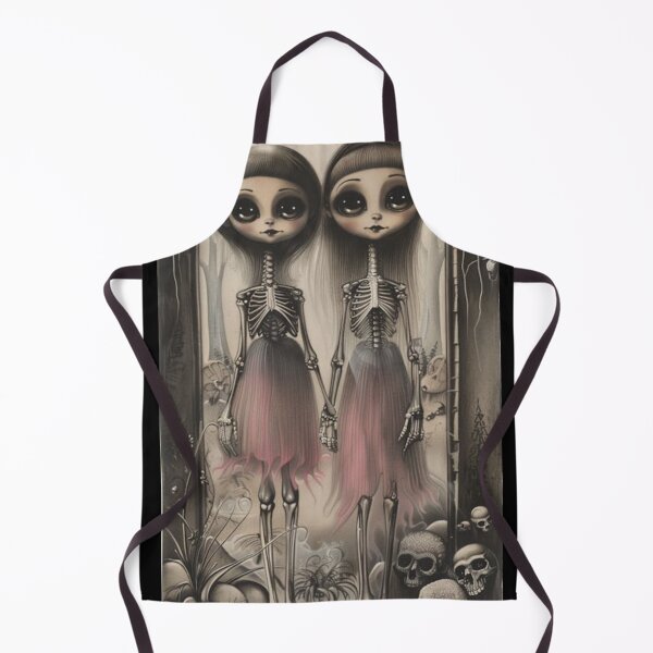 Item preview, Skeleton Sisters in a Twilight Garden designed and sold by ByMosia.