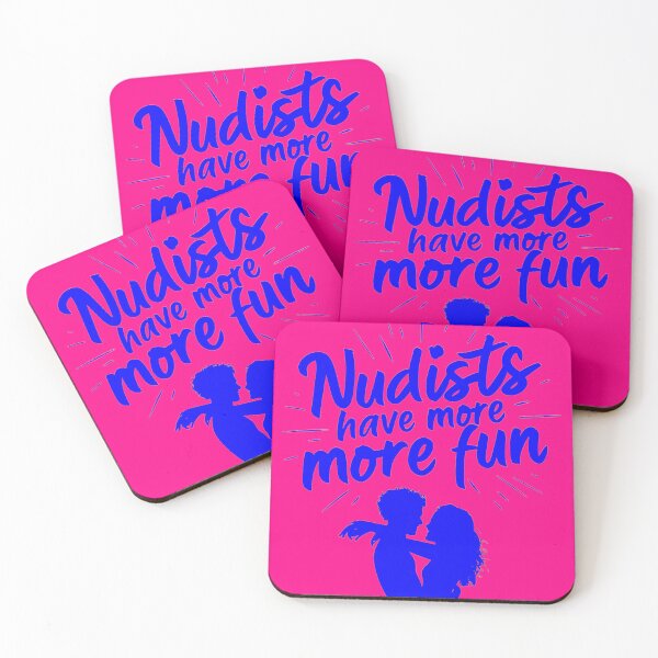 Item preview, Nudists Have More Fun - Unique Bright - Blue Pink designed and sold by JLEmporium.