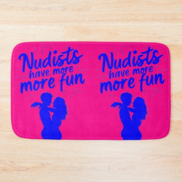 Item preview, Nudists Have More Fun - Unique Bright - Blue Pink designed and sold by JLEmporium.
