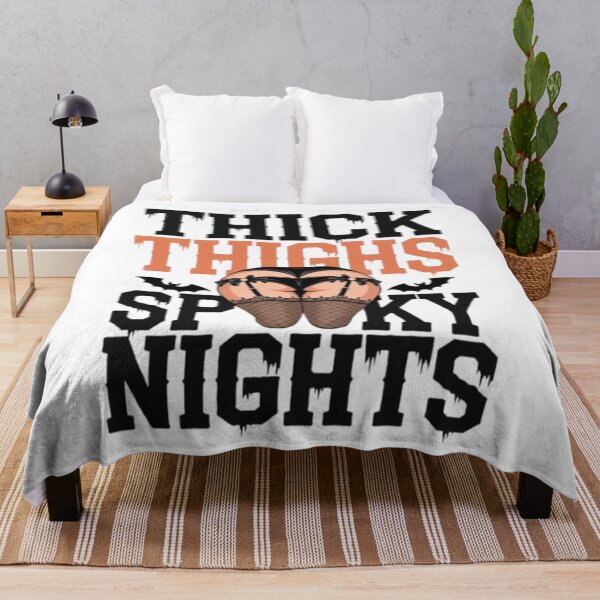 Item preview, Thick Thighs Spooky Nights Halloween Vibes designed and sold by Syrupulse.