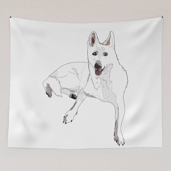 Item preview, German Shepherd Dog (white) designed and sold by sketchandpaws.