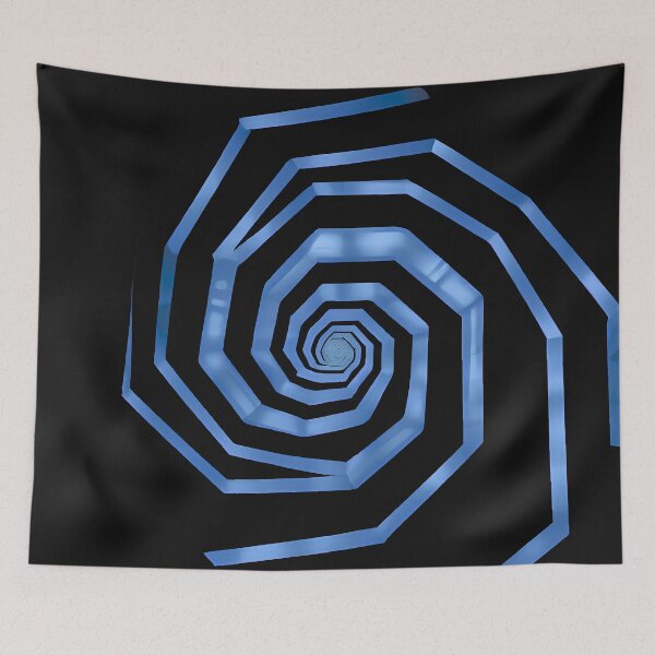 Item preview, SPIRALIS BLUE - Geometric pattern where angular lines create a spiral effect designed and sold by Atmosferica.