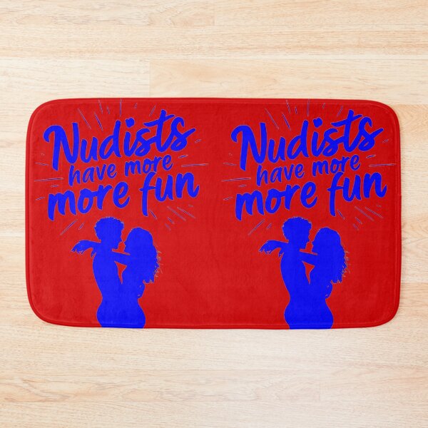 Item preview, Nudists Have More Fun - Unique Bright - Blue Red designed and sold by JLEmporium.
