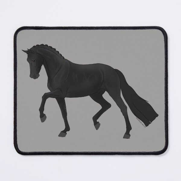 Item preview, Trotting Black Dressage Horse designed and sold by DappledMoon.