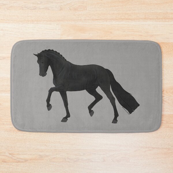 Item preview, Trotting Black Dressage Horse designed and sold by DappledMoon.