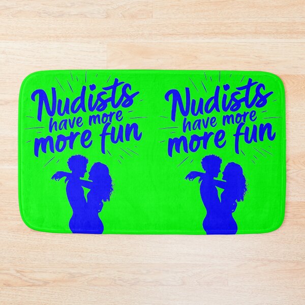 Item preview, Nudists Have More Fun - Unique Bright - Blue Green designed and sold by JLEmporium.