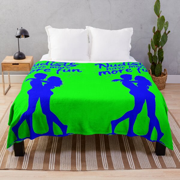 Item preview, Nudists Have More Fun - Unique Bright - Blue Green designed and sold by JLEmporium.