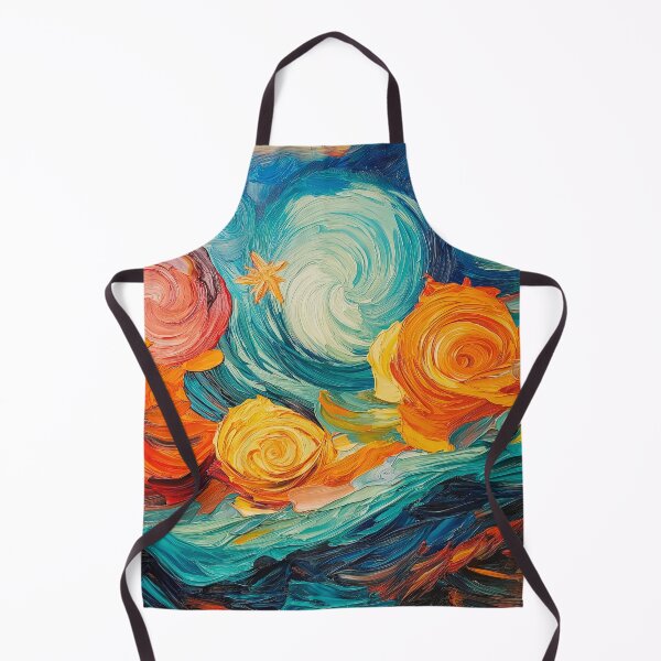 Item preview, modern Abstract Swirling stars and galaxies painted with bold brushstrokes Design. designed and sold by HEMRO.
