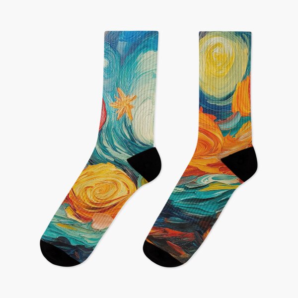 Item preview, modern Abstract Swirling stars and galaxies painted with bold brushstrokes Design. designed and sold by HEMRO.
