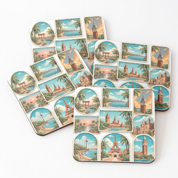 Item preview, Travel Stickers Collage designed and sold by Wishme Works.