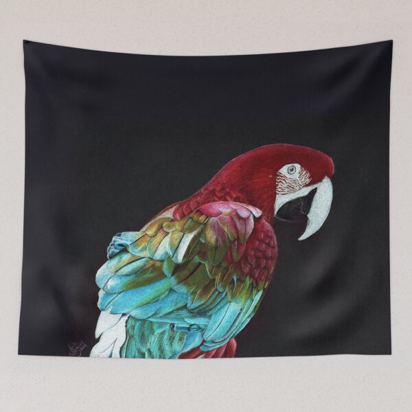 Item preview, Avian: Perched Parrot (Red-and-Green Macaw) designed and sold by NoelleMBrooks.