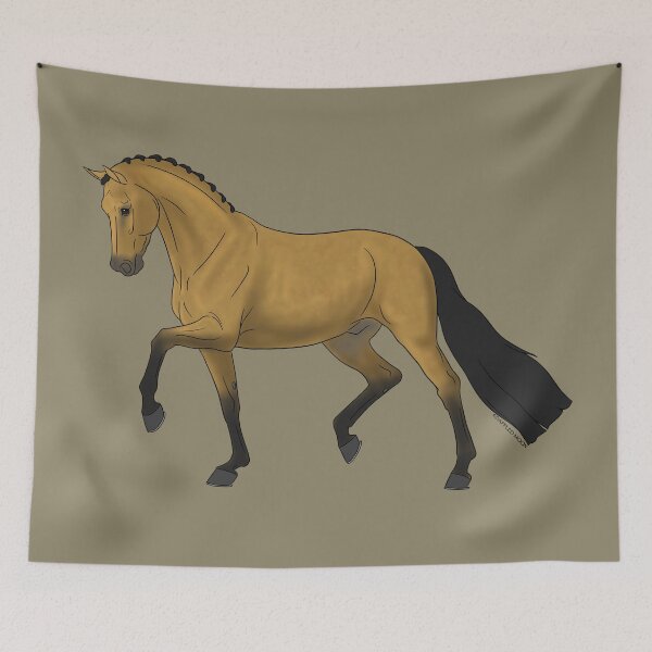 Item preview, Trotting Buckskin Dressage Horse designed and sold by DappledMoon.