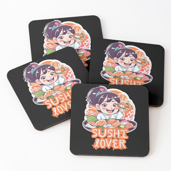 Item preview, sushiman - Sush girl - cute happy girl loves sushi cartoon designed and sold by lost-artbrush.