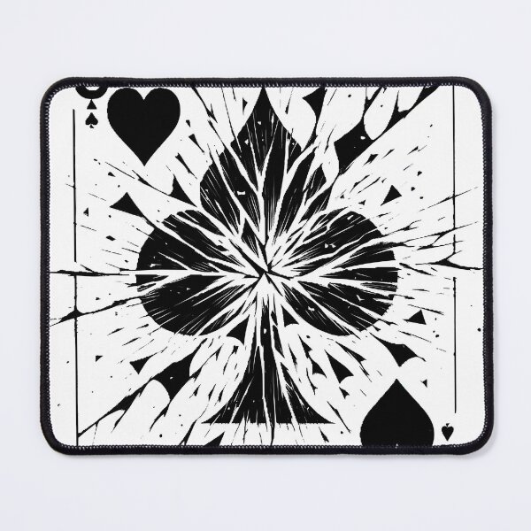 Item preview, Explosive Heart - Monochrome Playing Card Art” designed and sold by moba--mania.