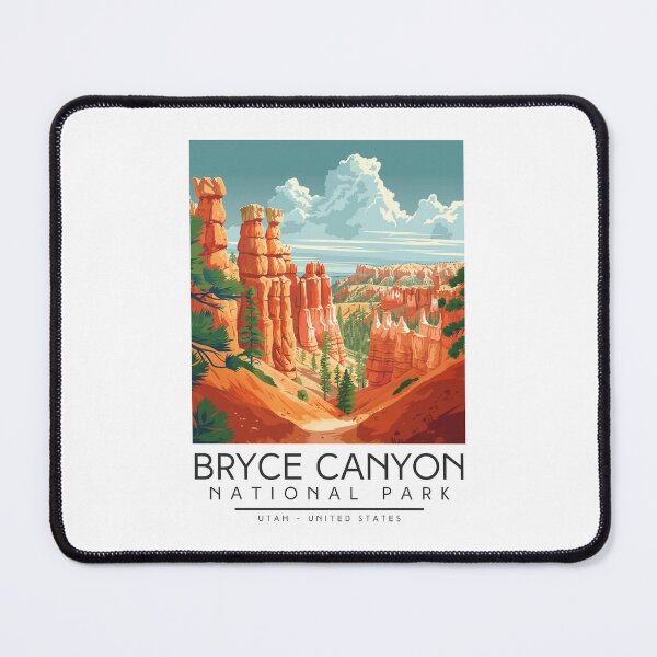 Item preview, A Vintage Illustration of Bryce Canyon National Park - Utah - US designed and sold by GoodOldVintage.