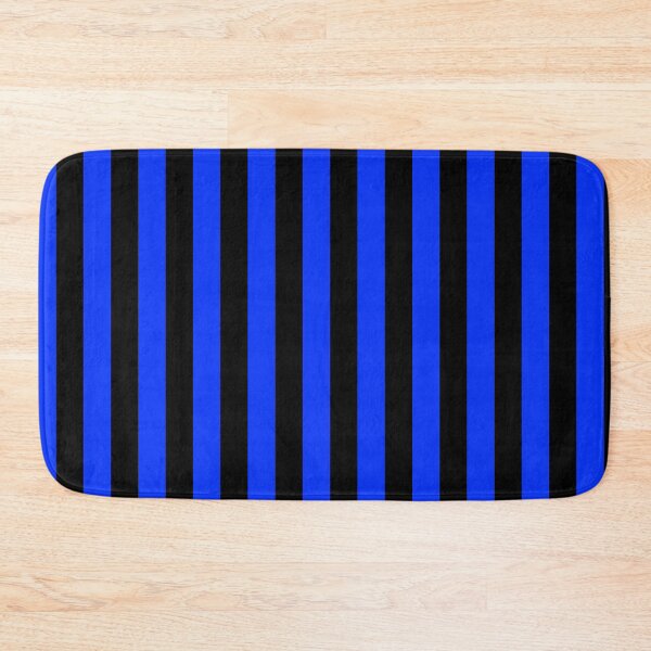 Item preview, Blue Black Vertical Stripes Pattern designed and sold by PatternTitan.