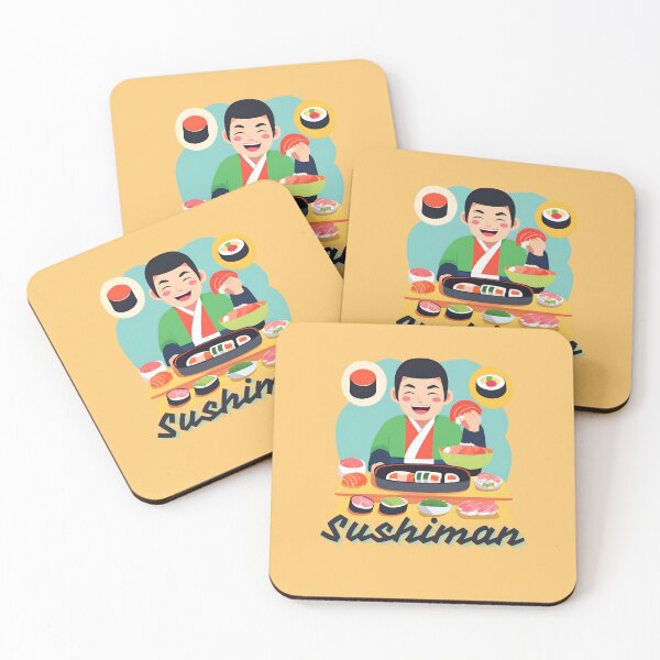Item preview, SushiMan -  funny sushi lover cartoon - sushi man designed and sold by lost-artbrush.