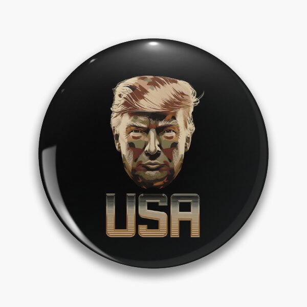 Item preview, Bronze Bust Style Donald Trump Art with USA Block Font designed and sold by OwlWorks.