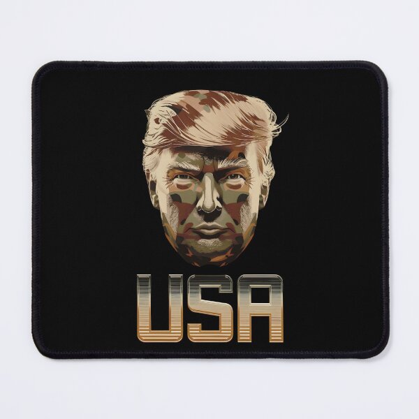 Item preview, Bronze Bust Style Donald Trump Art with USA Block Font designed and sold by OwlWorks.