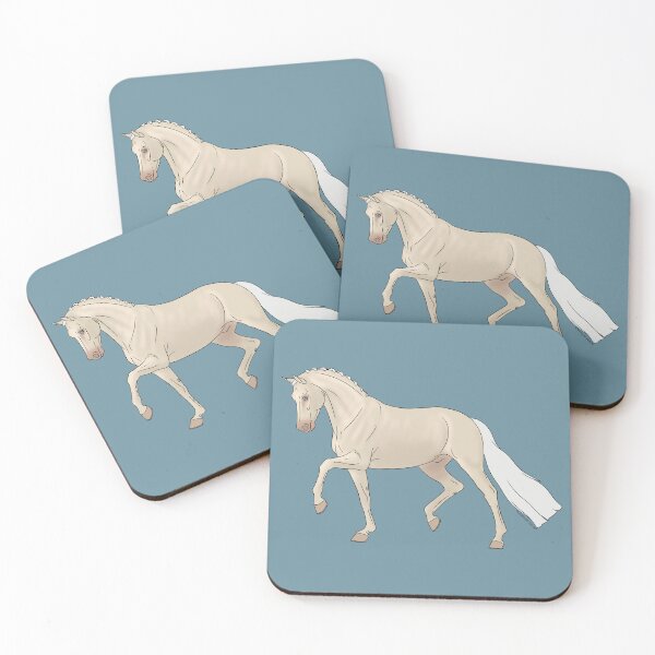 Item preview, Trotting Cremello Dressage Horse designed and sold by DappledMoon.
