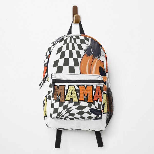 Item preview, "Mama's Little Pumpkin" - Japanese Chin Sitting in Halloween Pumpkin with Checkered Background designed and sold by GoodyPaws.