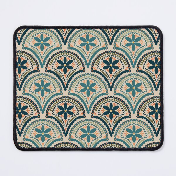 Item preview, Flower Scallop Pattern - Blue And Teal designed and sold by srsig designs.