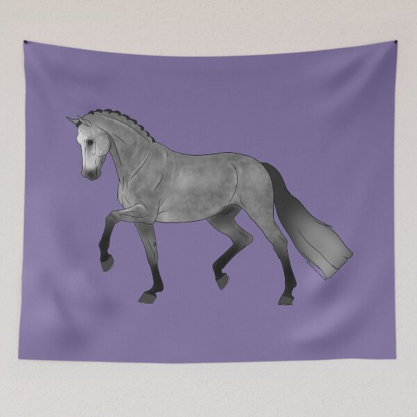 Item preview, Trotting Gray Dressage Horse designed and sold by DappledMoon.