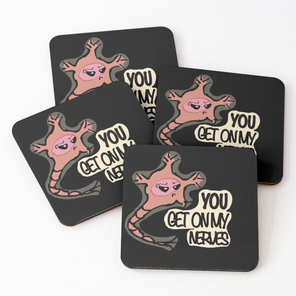 Item preview, You Get On My Nerves! - Neuron Cartoon Black designed and sold by BioBlueprints.