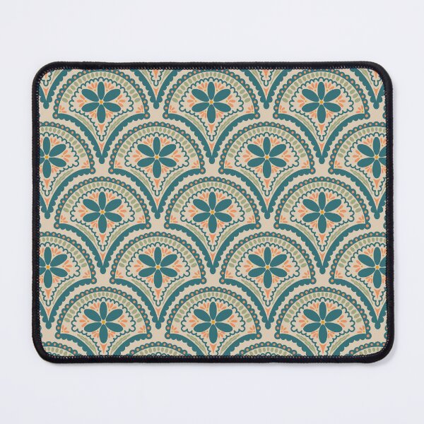 Item preview, Flower Scallop Pattern - Teal designed and sold by srsig designs.