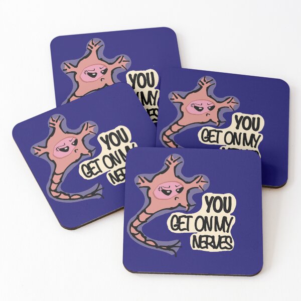 Item preview, You Get On My Nerves! - Neuron Cartoon Blue designed and sold by BioBlueprints.