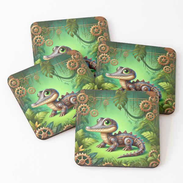 Item preview, Steampunk Crocodile Monitor designed and sold by Sillytoe.