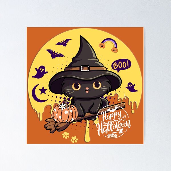 Item preview, Black Cat Halloween Magic T-shirt designed and sold by TrebdoraCrafts.