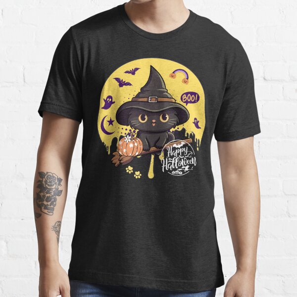 Item preview, Black Cat Halloween Magic T-shirt designed and sold by TrebdoraCrafts.