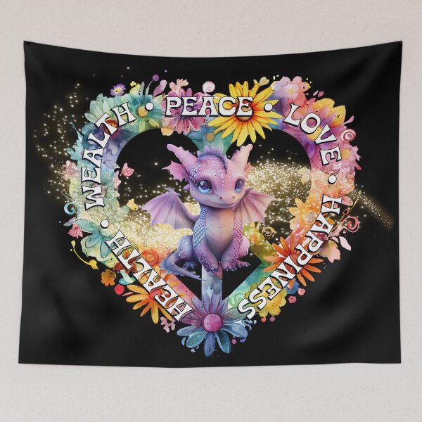 Item preview, Hippie Peace Dragon designed and sold by Karen Wood.