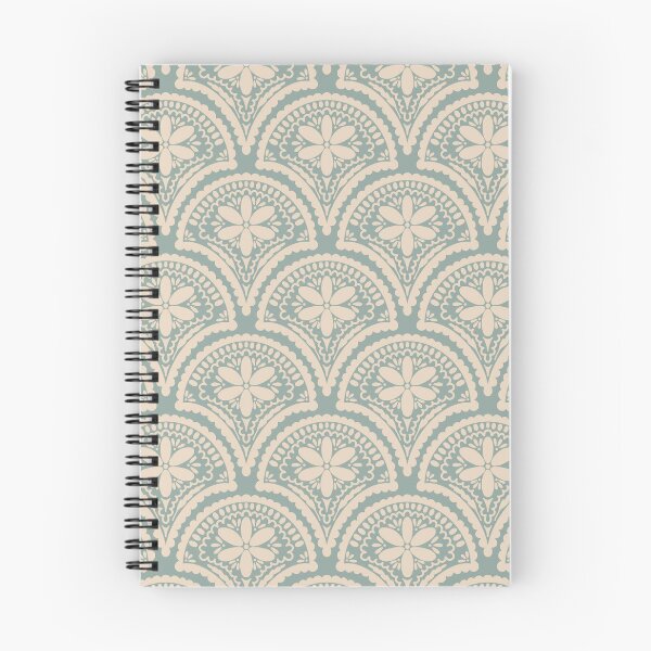 Item preview, Flower Scallop Pattern - Tan and Green designed and sold by srsig designs.