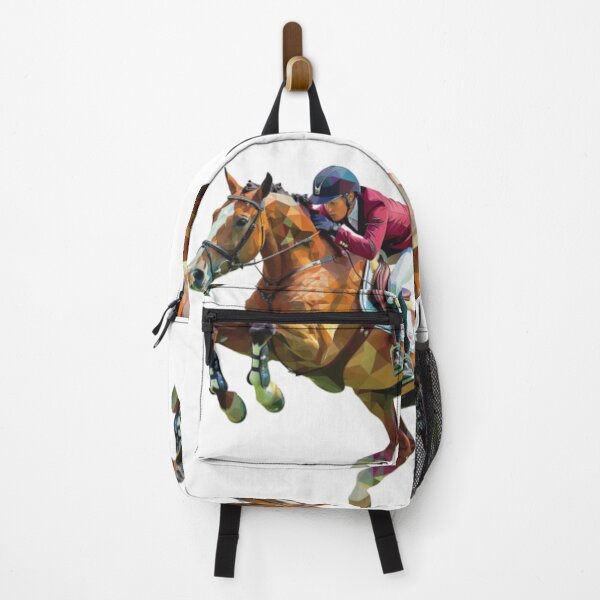 Item preview, Horse and rider show jumping event geometric patterns Active Outdoors Inspired Art designed and sold by CDC40.