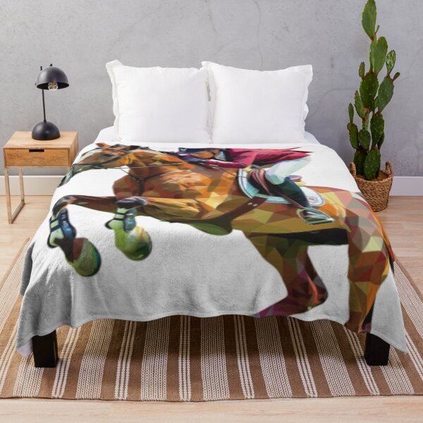 Item preview, Horse and rider show jumping event geometric patterns Active Outdoors Inspired Art designed and sold by CDC40.