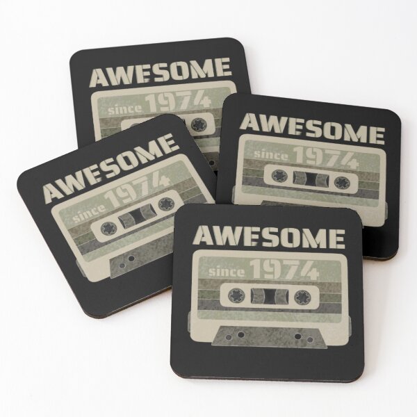 Item preview, 1974 Birthday Gift-Awesome Since 1974 Vintage Graphic Print  designed and sold by Whisky1111.