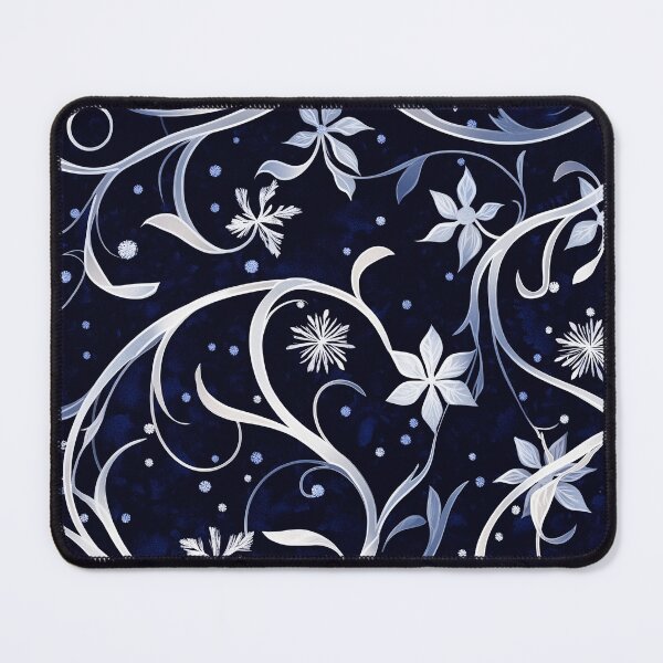 Item preview, intricate pattern Design features swirling vines adorned with delicate snowflakes and stylized flowers. designed and sold by HEMRO.