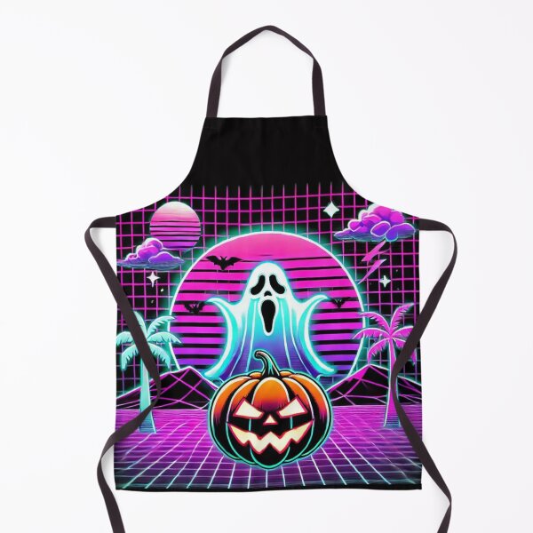 Item preview, Halloween Neon Nightmares, ghost, pumpkin and palms designed and sold by Meandmyshop.