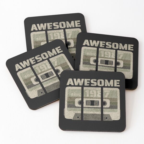 Item preview, Awesome Since 1987 Vintage Graphic Print  designed and sold by Whisky1111.