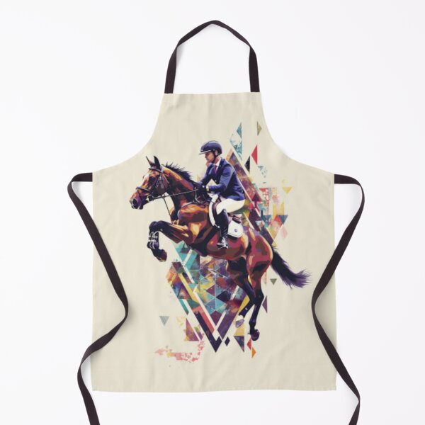 Item preview, Horse and rider show jumping event geometric patterns Active Outdoors Inspired Art designed and sold by CDC40.