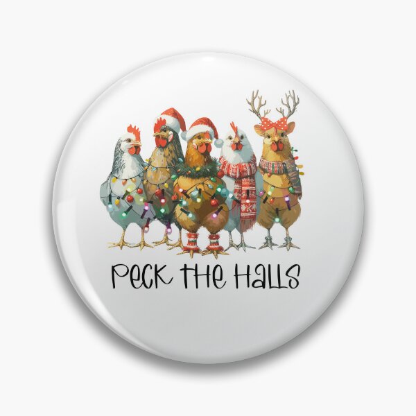 Item preview, Peck the Halls funny chicken design designed and sold by 21DashDesigns.
