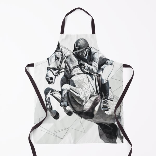 Item preview, Horse and rider show jumping event geometric patterns Active Outdoors Inspired Art designed and sold by CDC40.