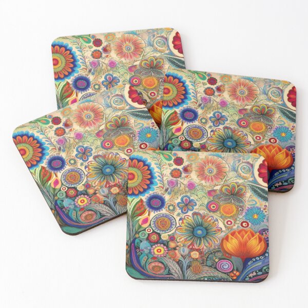 Item preview, Colorful Hippie Flowers designed and sold by J Marielle Designs.