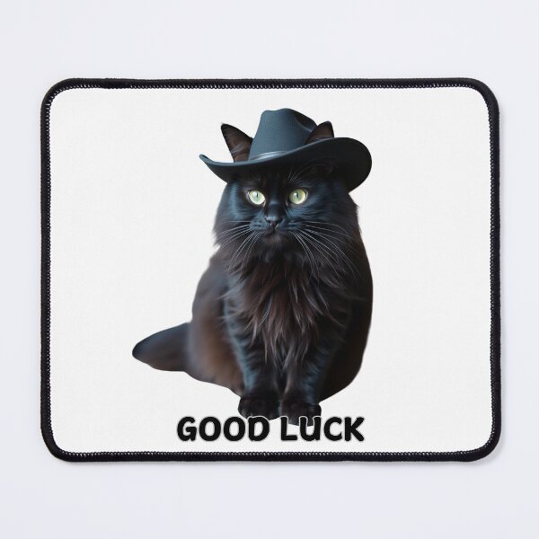 Item preview, Cowboy cat with cowboy hat and Good Luck  designed and sold by GinnyGi.